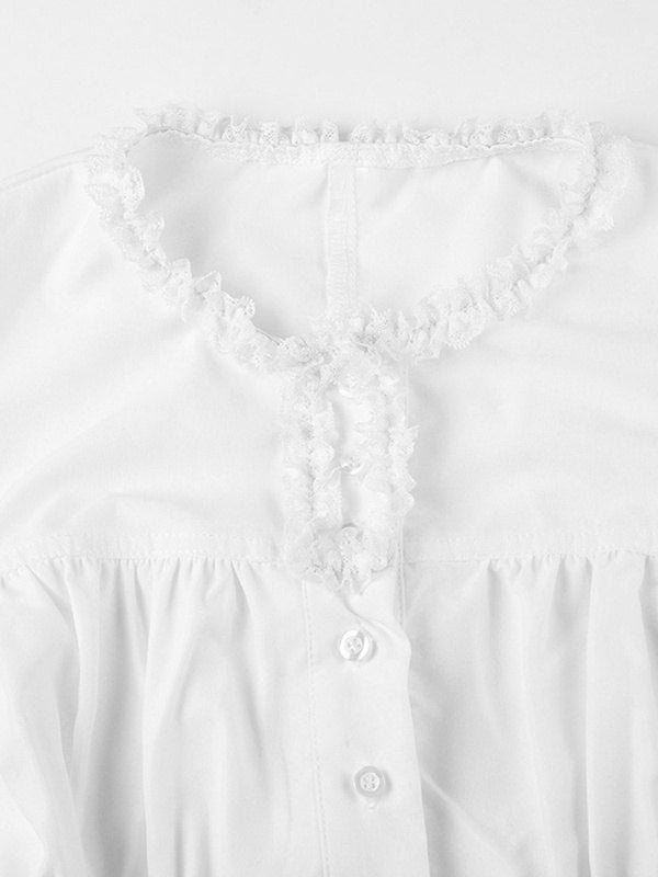 WHITE CORSET-STYLE BLOUSE WITH SLIM STRAPS