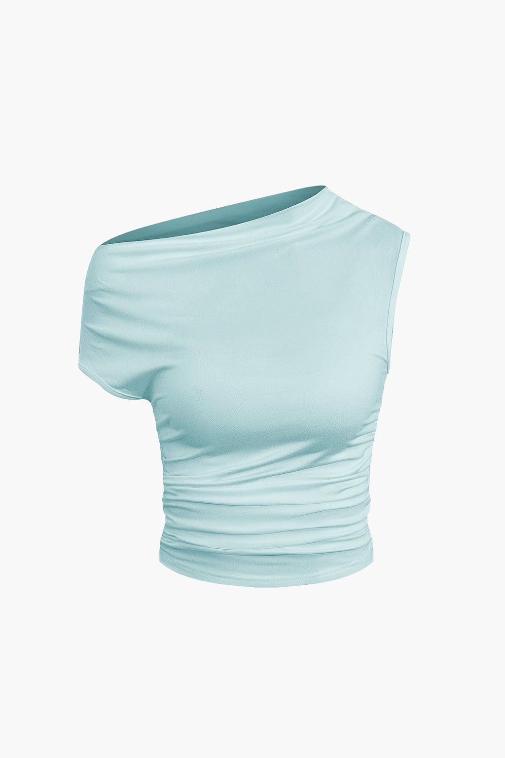 WHITE DRAPED CROP TOP AND MINI SKIRT SET FOR SPECIAL OCCASION