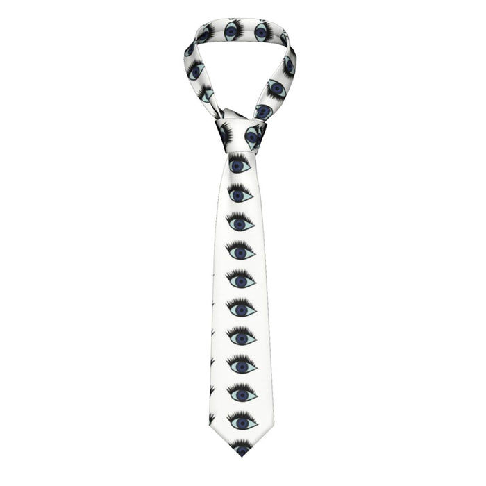 WHITE EYE PATTERN TIE FOR FORMAL OCCASIONS
