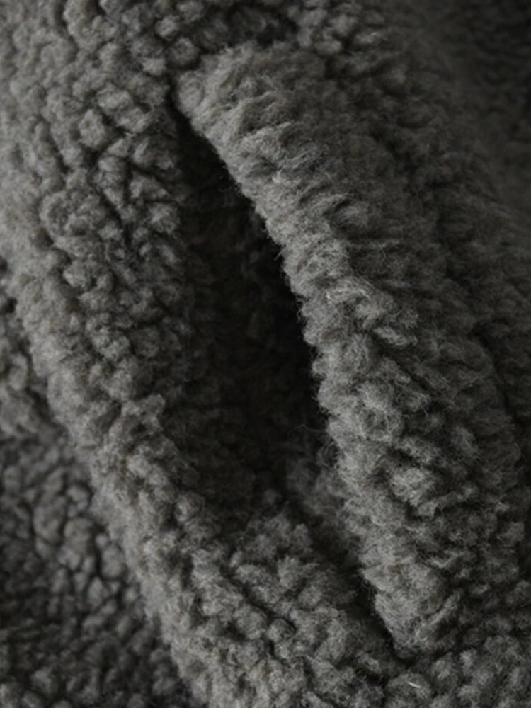 WHITE FLEECE ZIP-UP JACKET VESTE LAMSWOOL PROGRESS