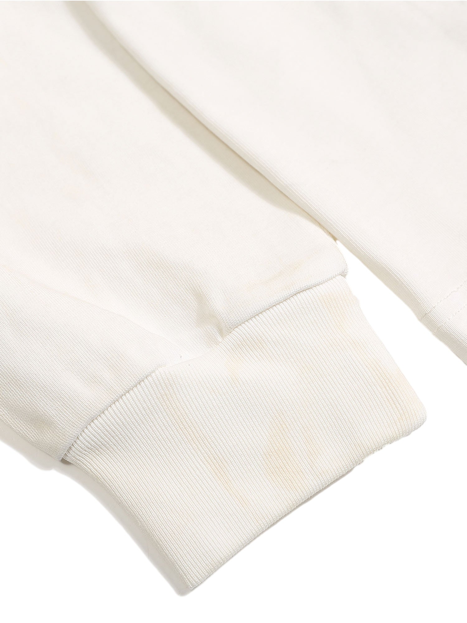 WHITE GRAPHIC LONG-SLEEVED SHIRT WITH RIPPED COLLAR