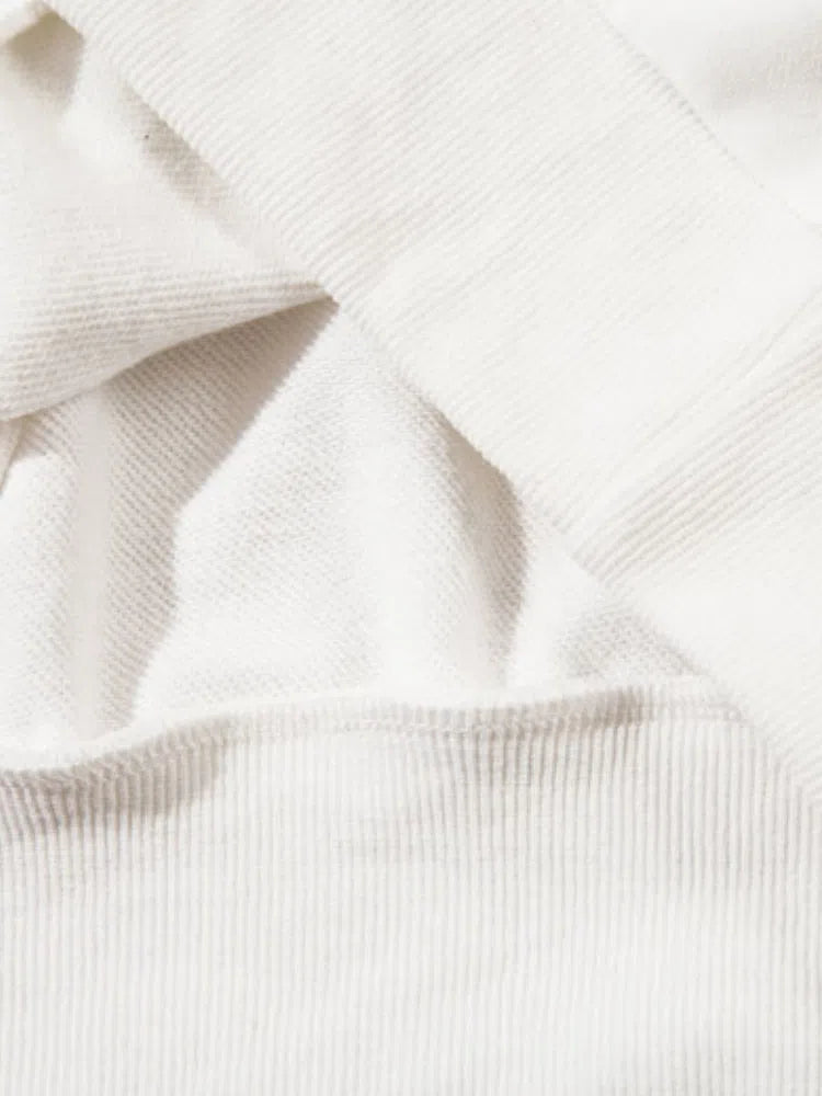 WHITE HUSTLE WORLD PULLOVER SWEATSHIRT WITH GRAPHIC DESIGN