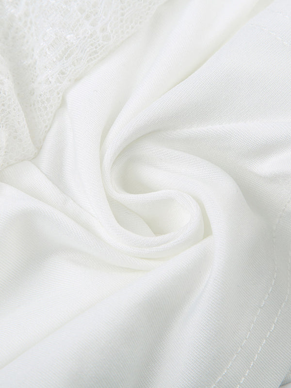 WHITE LACE MINI SKIRT - VINTAGE VERSATILE LOW WAIST MINI SKIRT