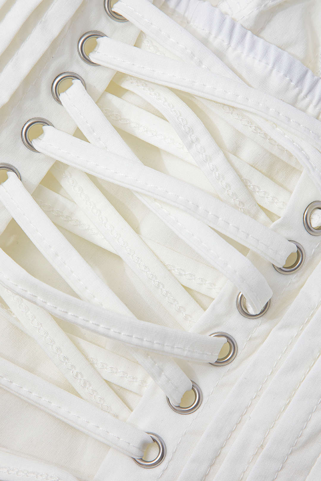 WHITE MINI DRESS WITH LACE TRIM COMFORTABLE CASUAL DRESS