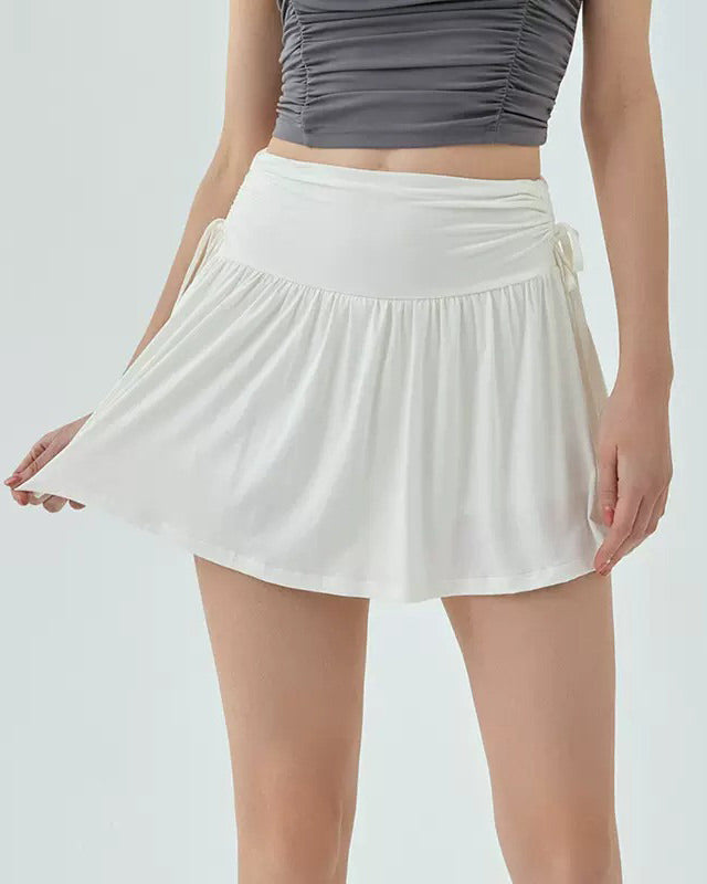 WHITE MINI TENNIS SKIRT FRENCH SUN TENNIS SKIRT