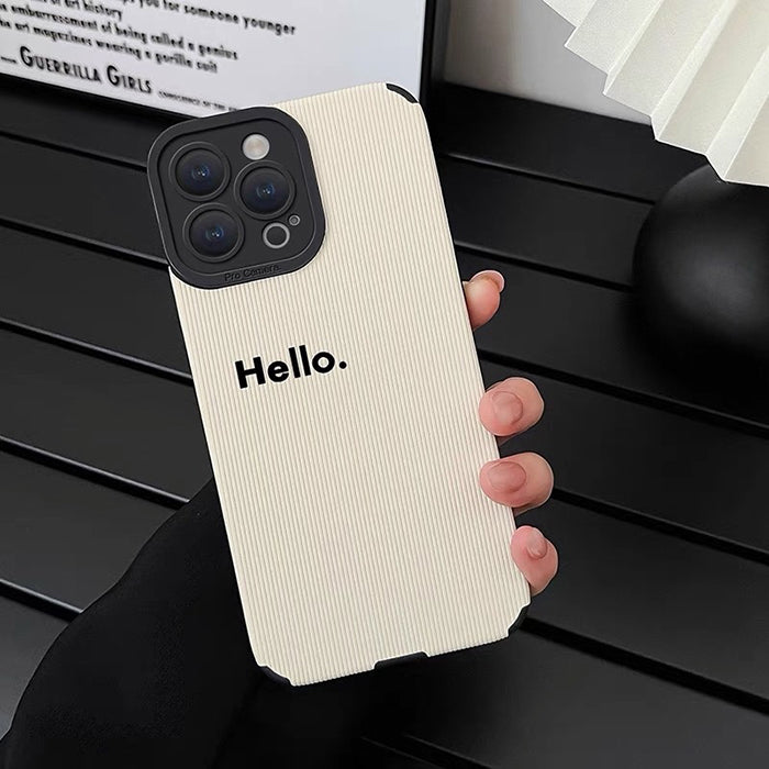 WHITE MINIMALIST IPHONE CASE WITH CAMERA PROTECTION