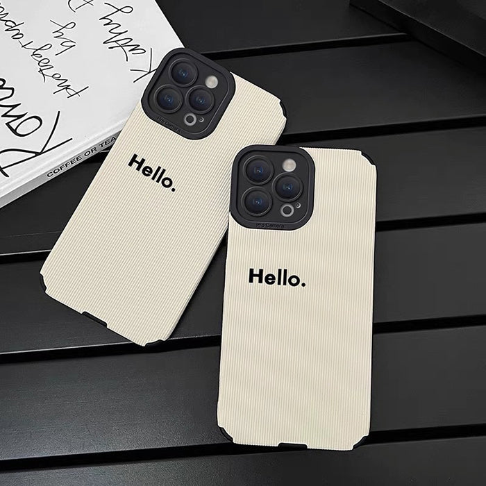 WHITE MINIMALIST IPHONE CASE WITH CAMERA PROTECTION
