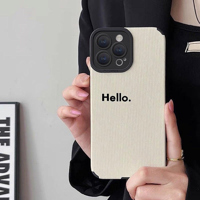 WHITE MINIMALIST IPHONE CASE WITH CAMERA PROTECTION
