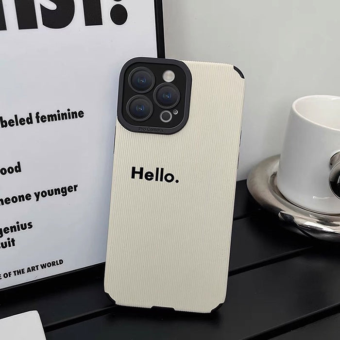 WHITE MINIMALIST IPHONE CASE WITH CAMERA PROTECTION