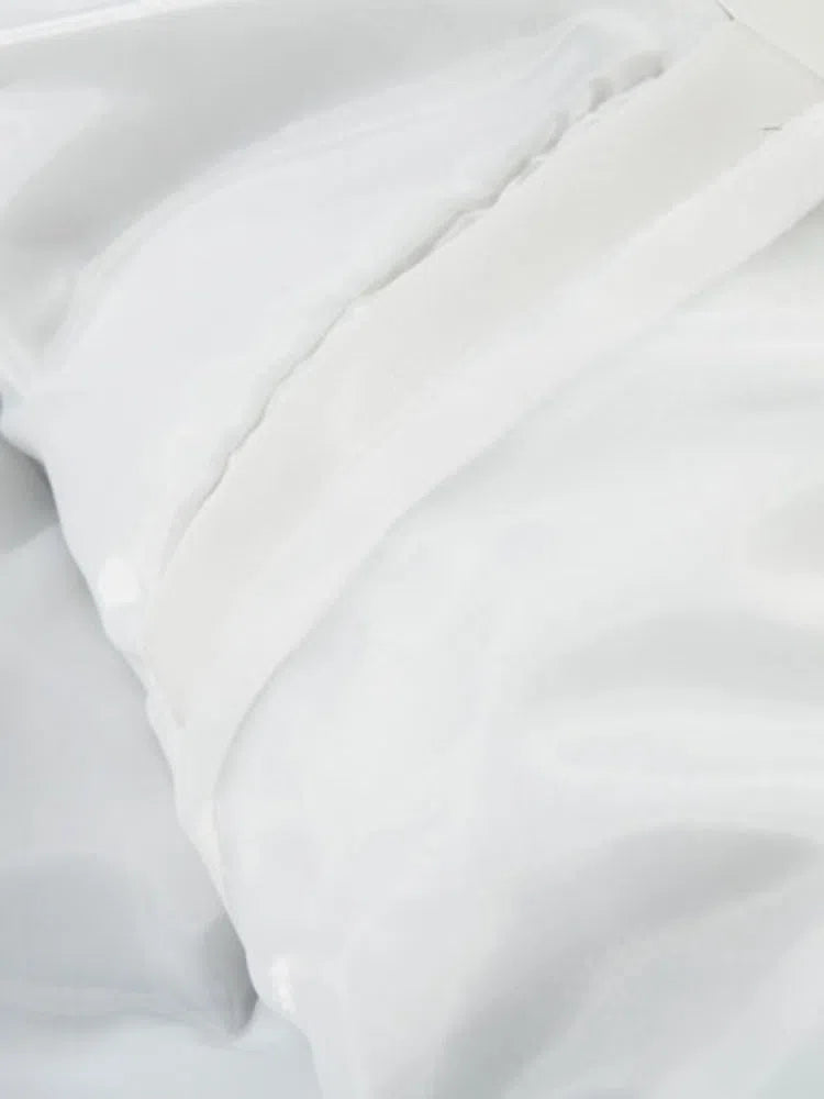 WHITE RACING-STYLE PUFFER JACKET REMADES SPORTS WINTER JACKET