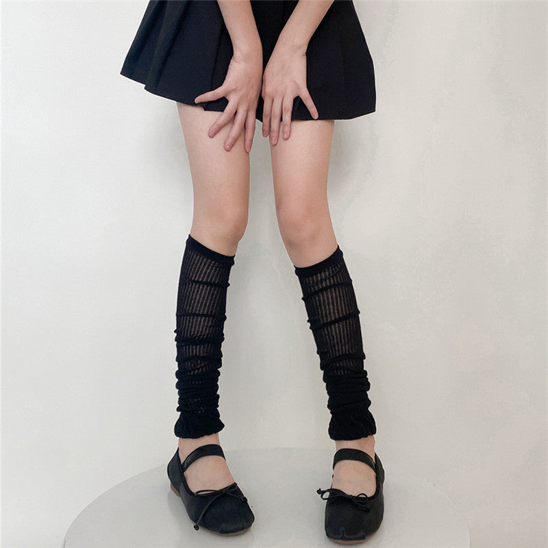 WHITE RUCHED LEG WARMERS AND SHOES BALLETCORE SET