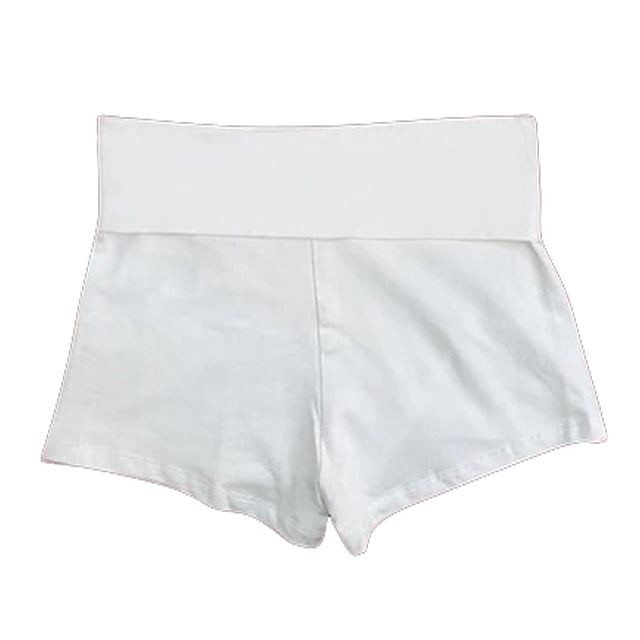 WHITE SHORTS WITH BOW AND TEXT FOR UGLY PEOPLE HATE RESPONSE