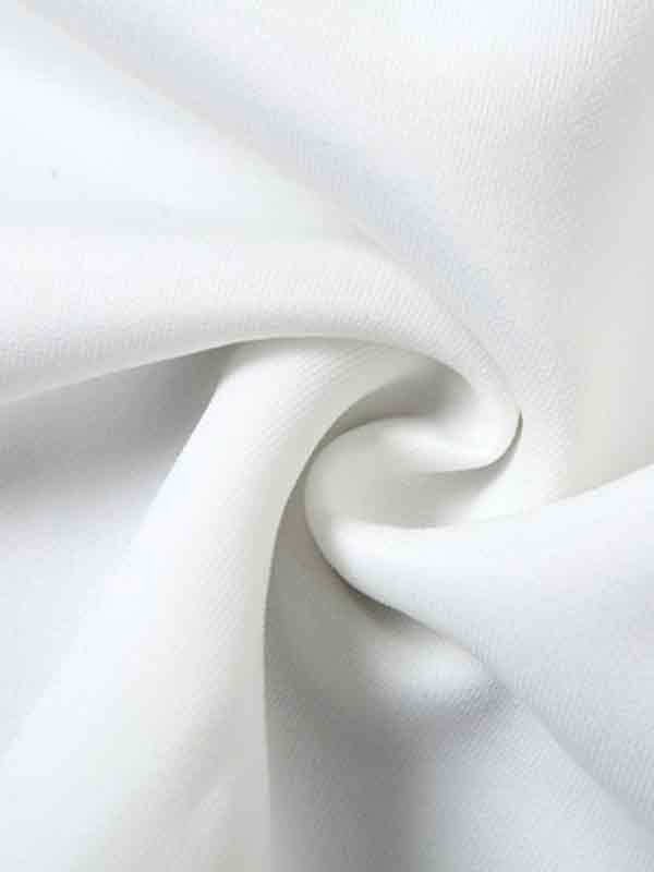 WHITE SQUARE-NECK MINI DRESS WITH SLIM FIT AND BACKLESS DESIGN