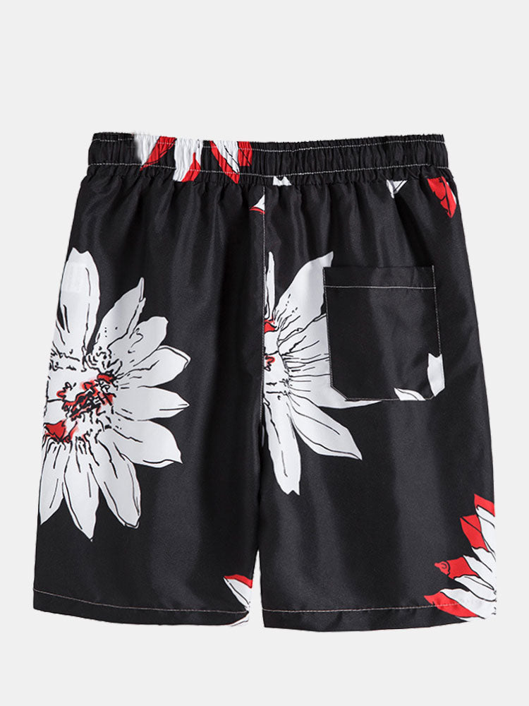 WHITE SUNFLOWER SHORT SET FOR ACTIVE LIFESTYLES AND COMFORTABLE FABRIC