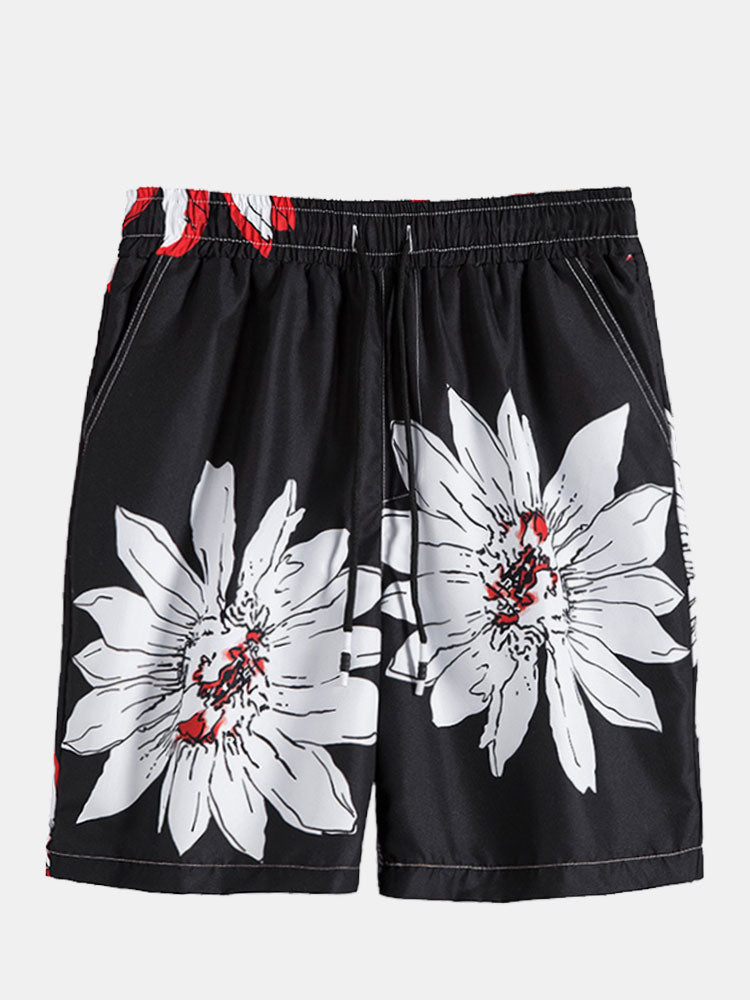 WHITE SUNFLOWER SHORT SET FOR ACTIVE LIFESTYLES AND COMFORTABLE FABRIC