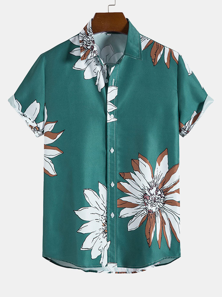 WHITE SUNFLOWER SHORT SET FOR ACTIVE LIFESTYLES AND COMFORTABLE FABRIC