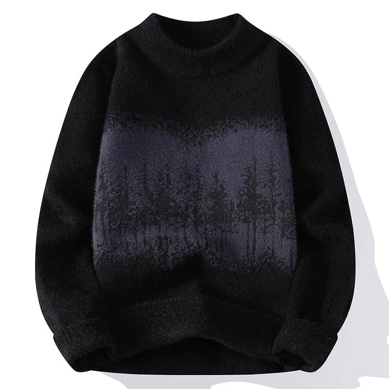 WHITE SWEATER WITH BLUE FOREST DESIGN - SWEAT FOREST WORKOUT GARMENT