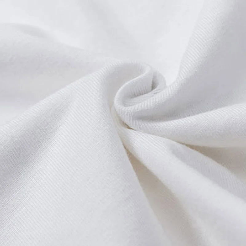 WHITE TEE SHIRT WITH BLUE FIGURES AND PINK TEXT - STYLISH TEE