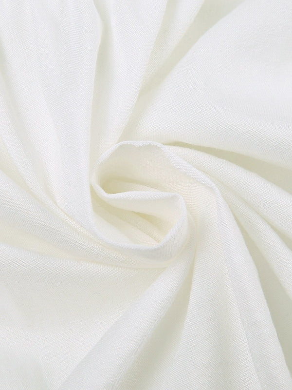 WHITE TIERED MAXI SKIRT WITH STUDDED BELT - VINTAGE WHITE TIMELESS STYLE