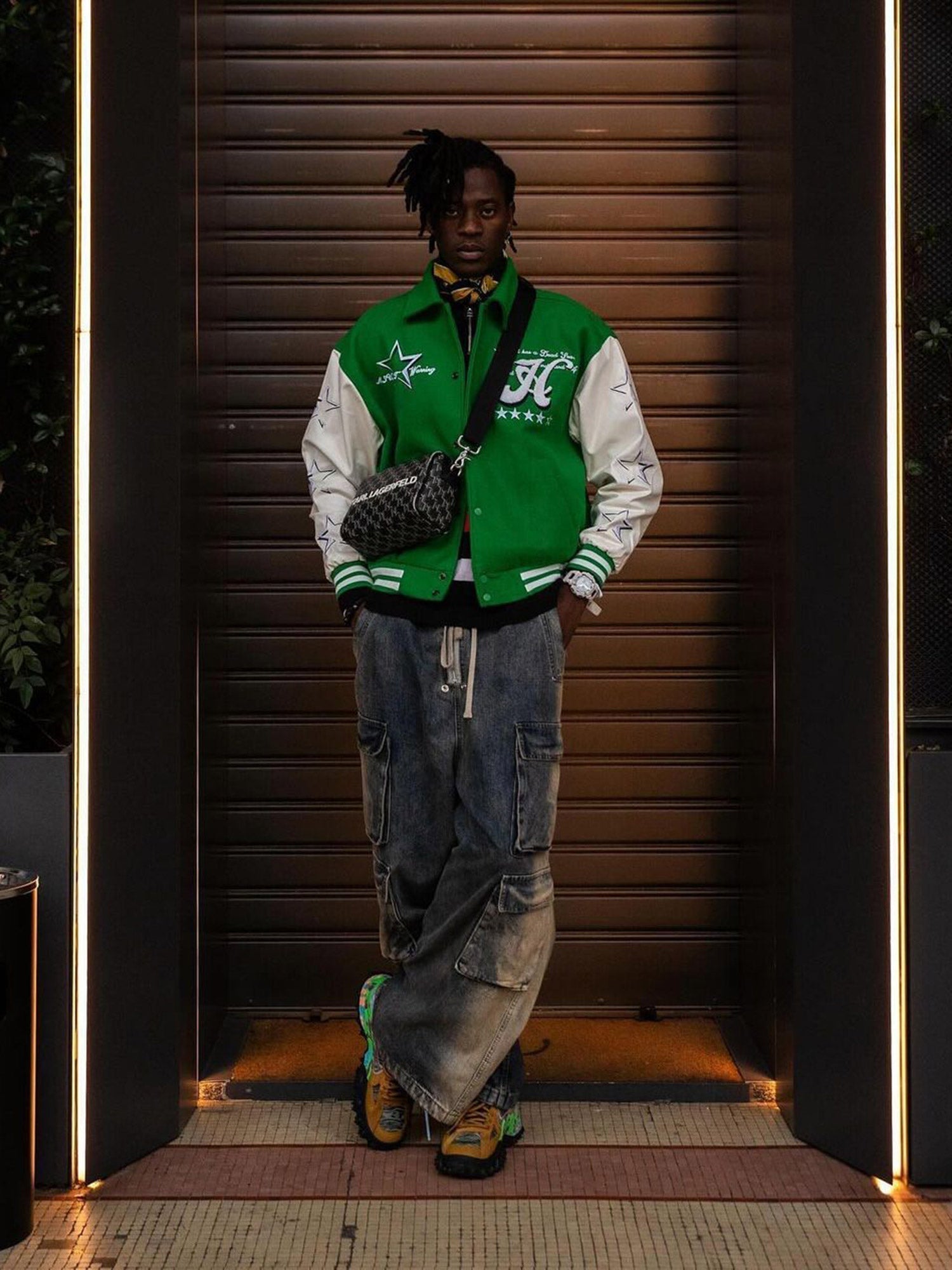 WIDE-LEG DENIM CARGO PANTS TRENDY STRAIGHT LEG CASUAL