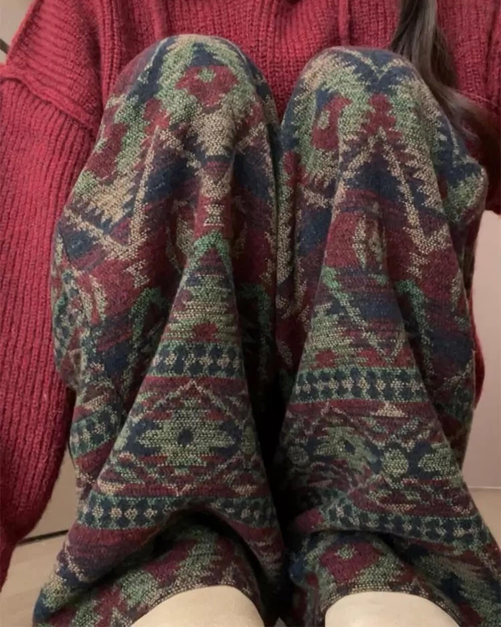 WIDE LEG PANTS CHARMING GRANDMA AESTHETIC