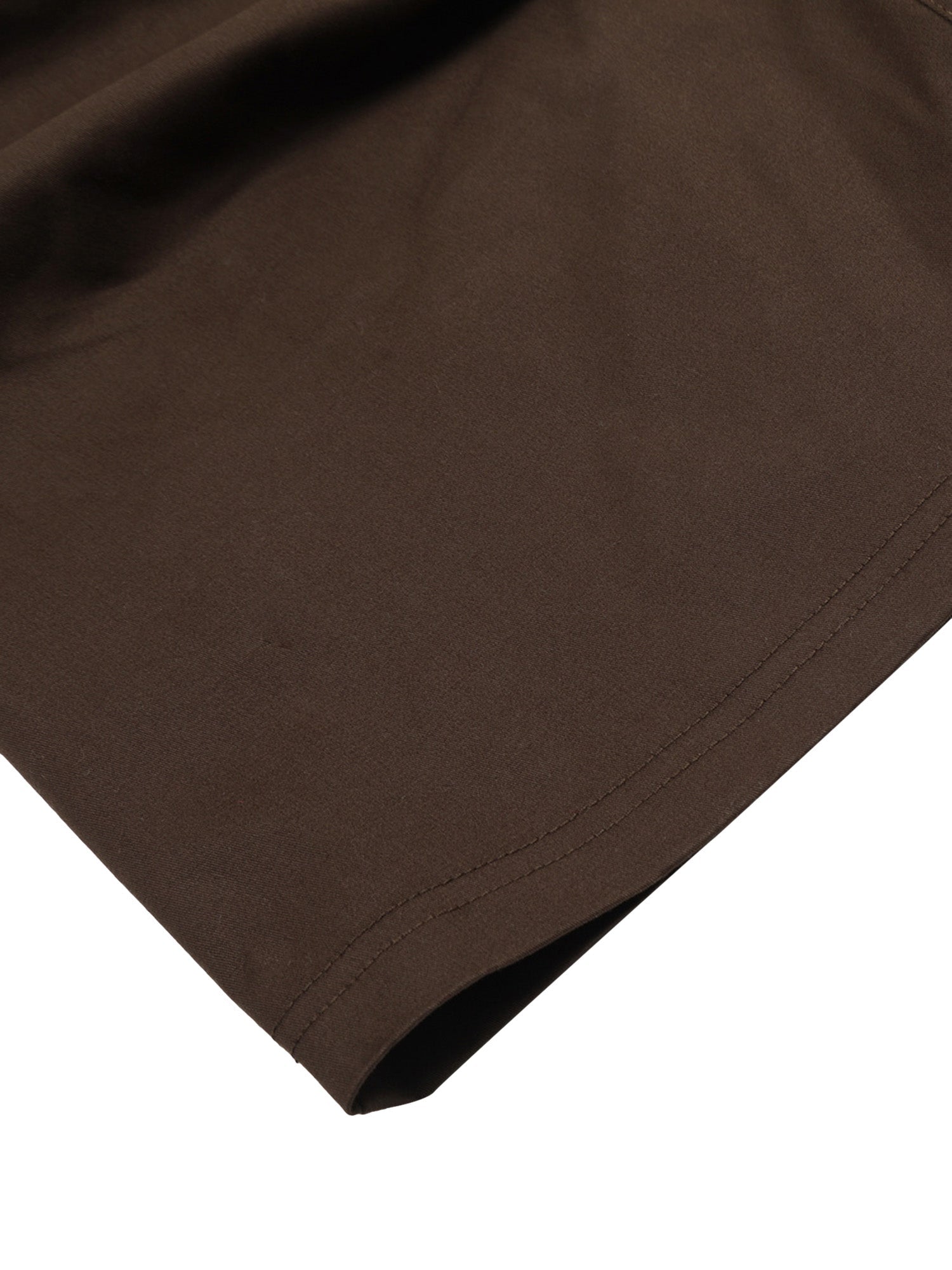 WIDE LEG PLEATED CARGO PANTS WITH SNAP CLOSURES IN BROWN