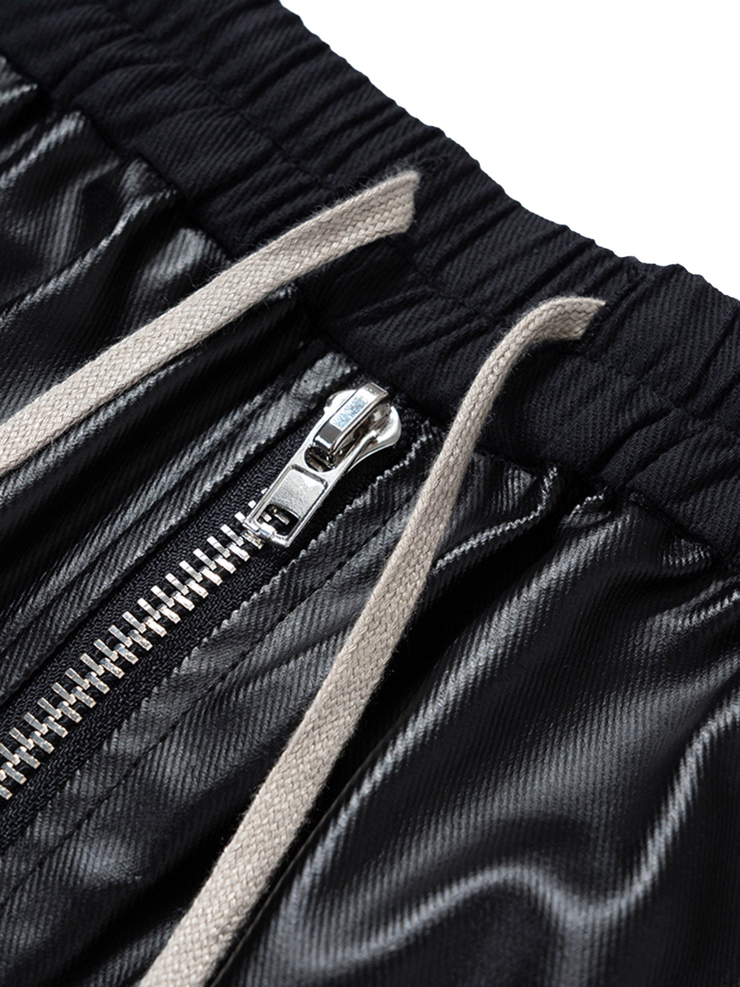 WIDE-LEGGED CARGO PANTS MATTE COATED OVERALLS