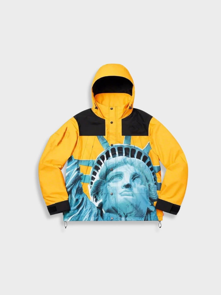 WINDBREAKER JACKET LADY LIBERTY YELLOW DESIGN WINDBREAKER LADY LIBERTY