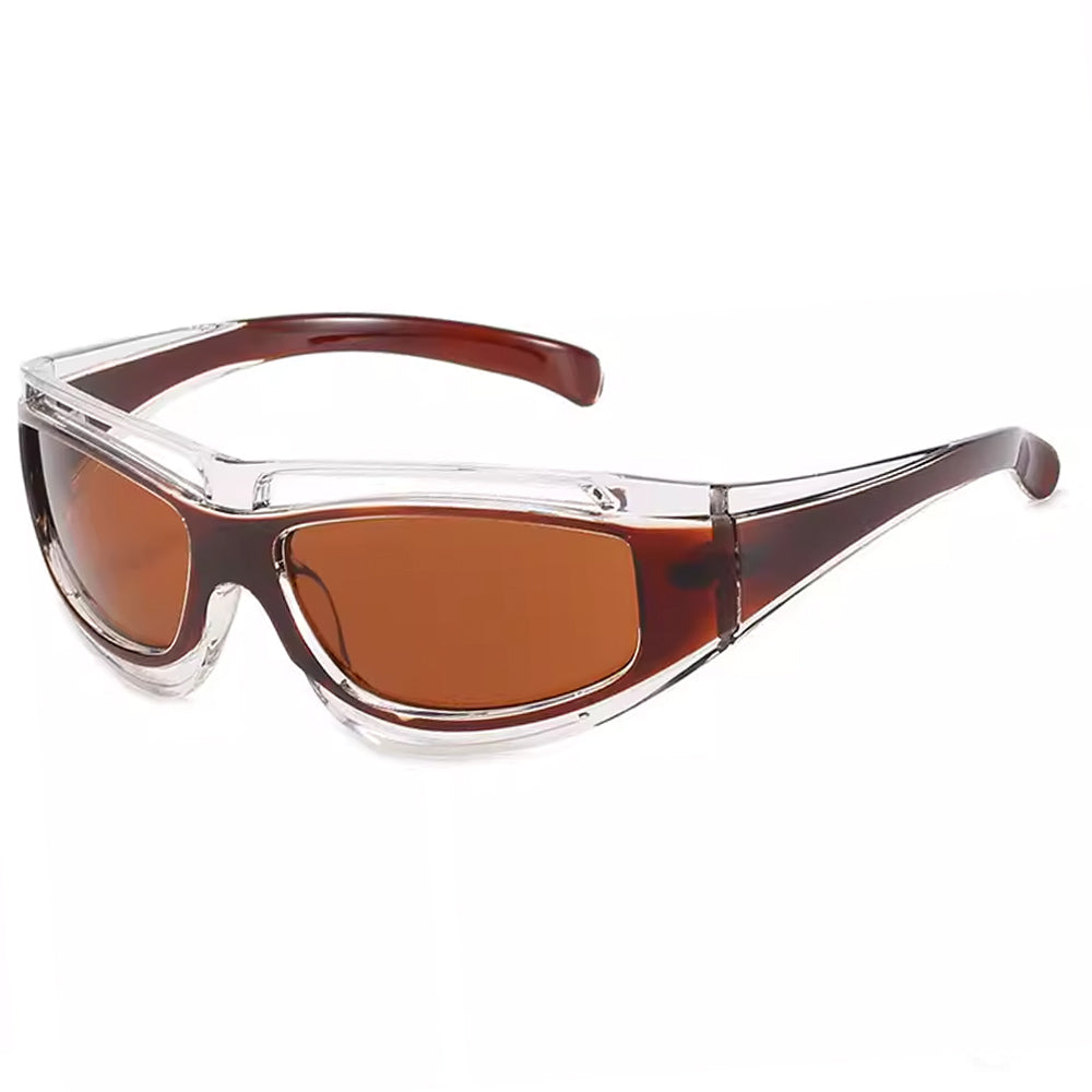 Y2K FUTURISTIC BLACK AND CLEAR SUNGLASSES FOR MODERN STYLE