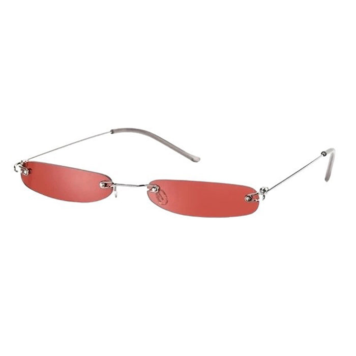 Y2K RIMLESS YELLOW-TINTED SUNGLASSES