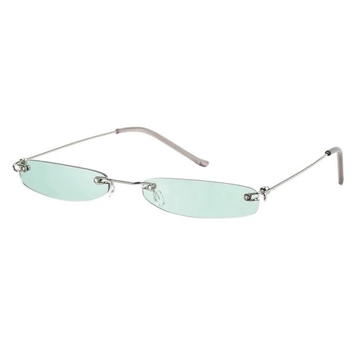 Y2K RIMLESS YELLOW-TINTED SUNGLASSES
