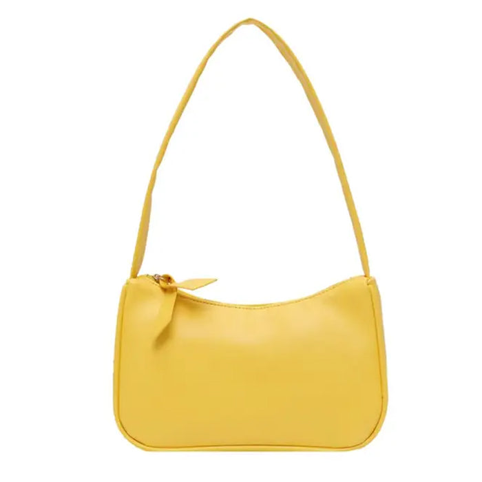 YELLOW BAGUETTE SHOULDER BAG FOR WOMEN