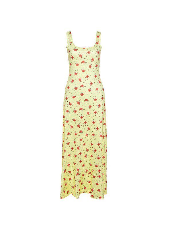 YELLOW FLORAL MAXI DRESS - SUMMER MAXI DRESS FOR EFFORTLESS STYLE