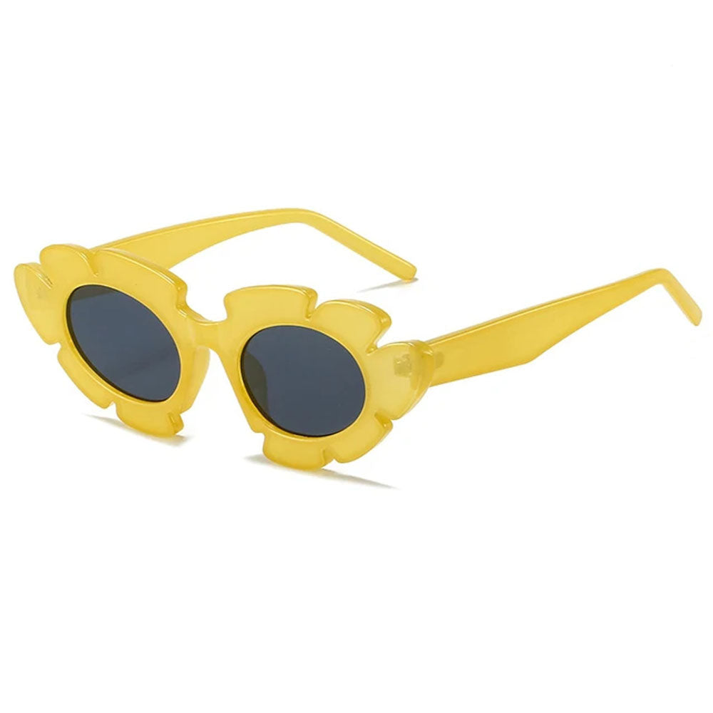 YELLOW FLOWER-SHAPED SUNGLASSES FOR WOMEN