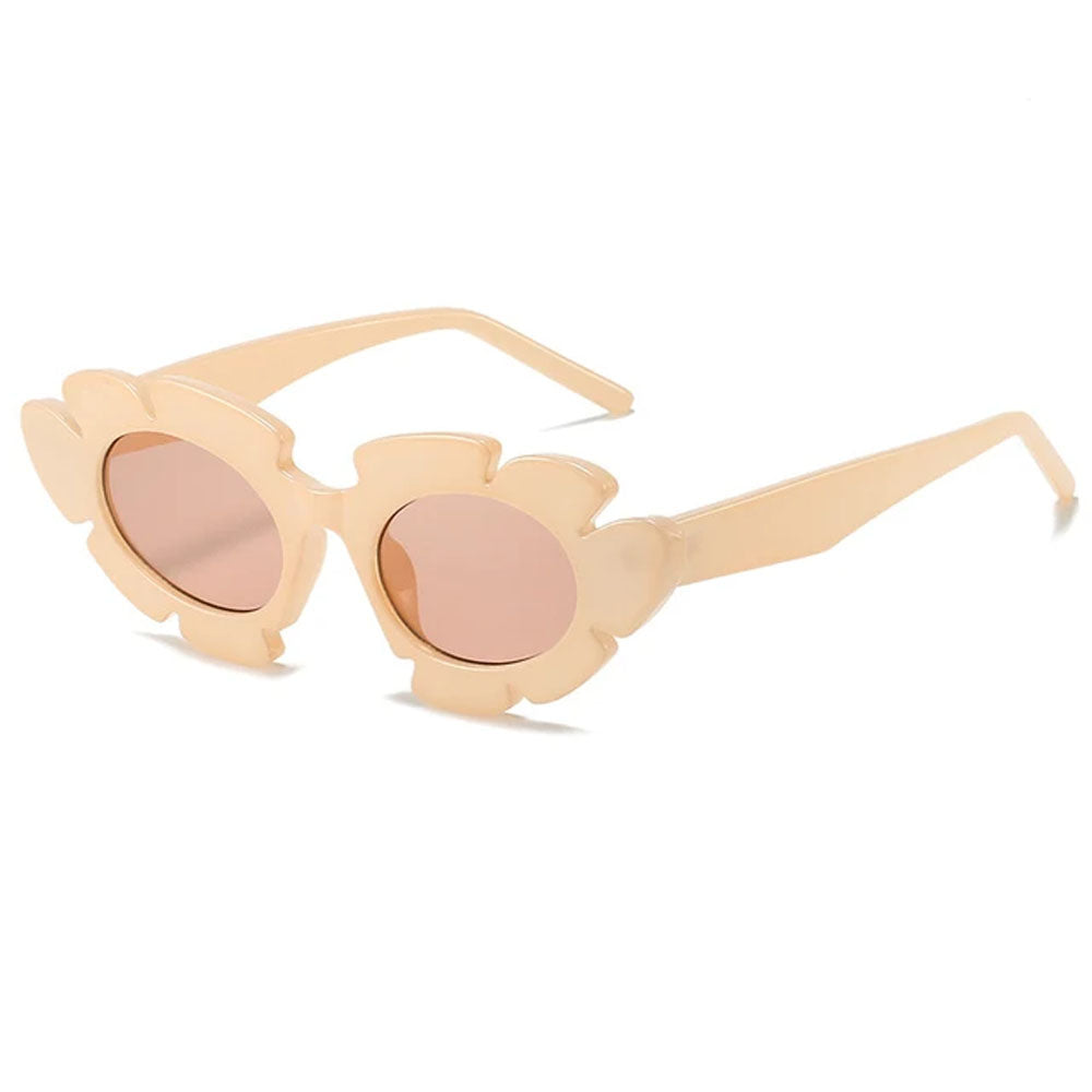 YELLOW FLOWER-SHAPED SUNGLASSES FOR WOMEN
