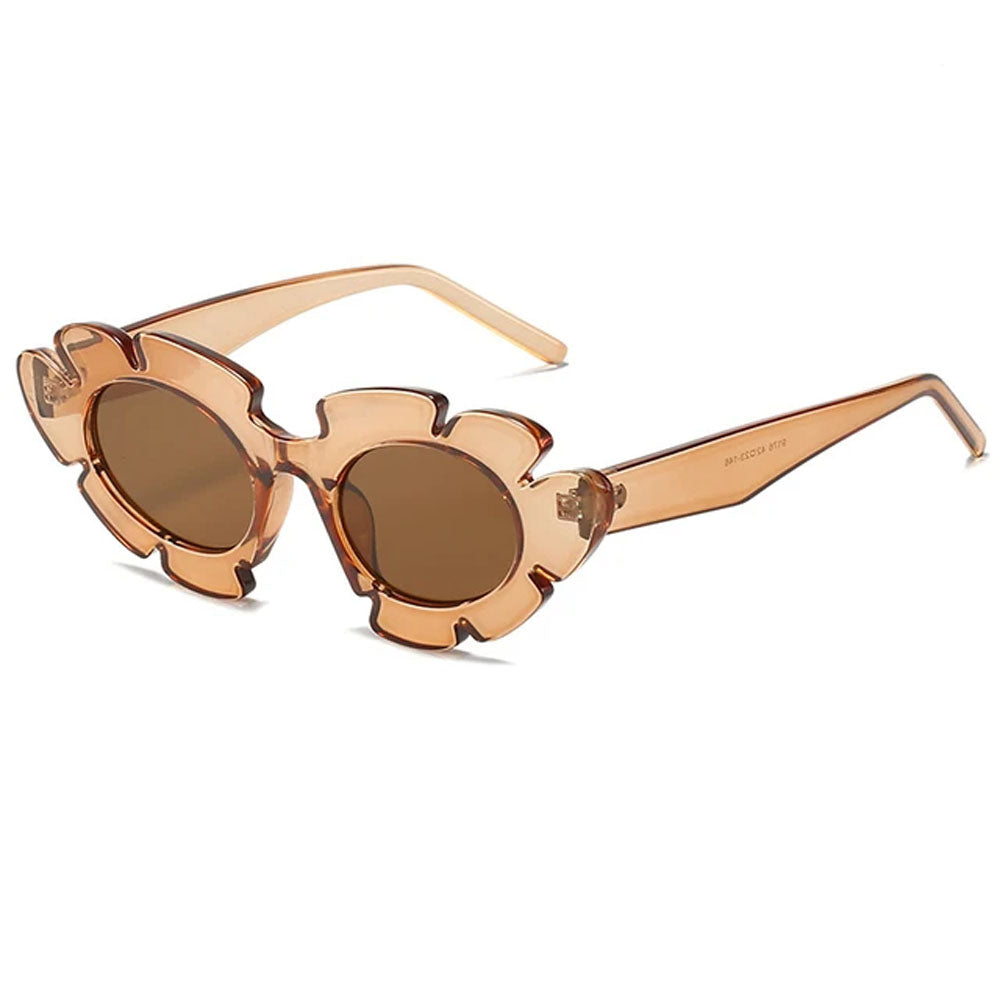 YELLOW FLOWER-SHAPED SUNGLASSES FOR WOMEN