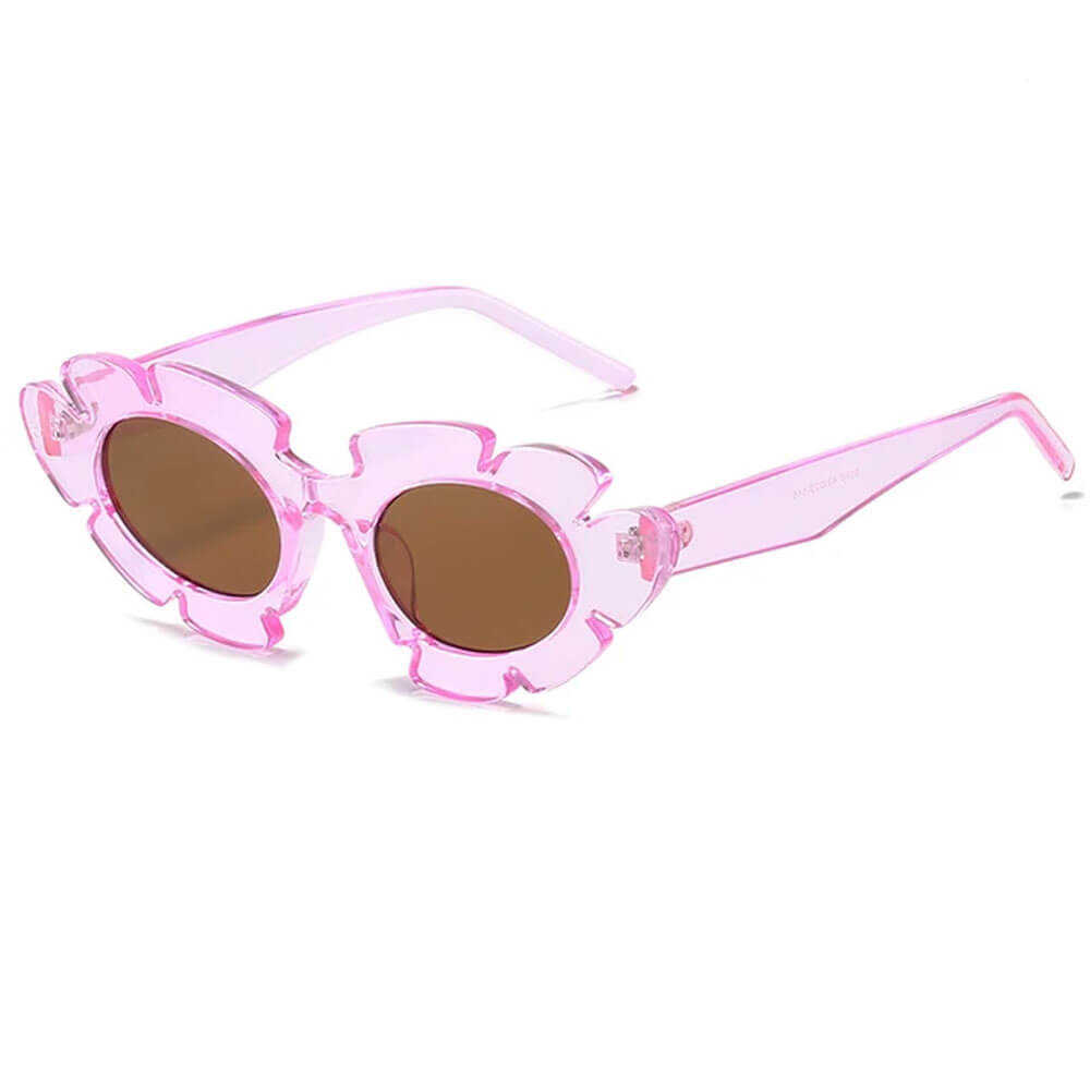 YELLOW FLOWER-SHAPED SUNGLASSES FOR WOMEN