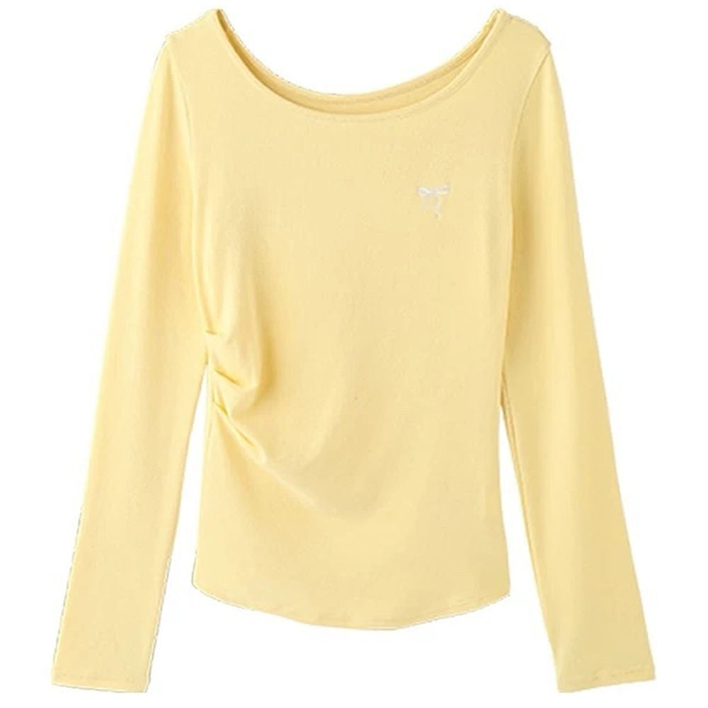 YELLOW TOP LEMON PIE LONG SLEEVE STRETCHY FABRIC