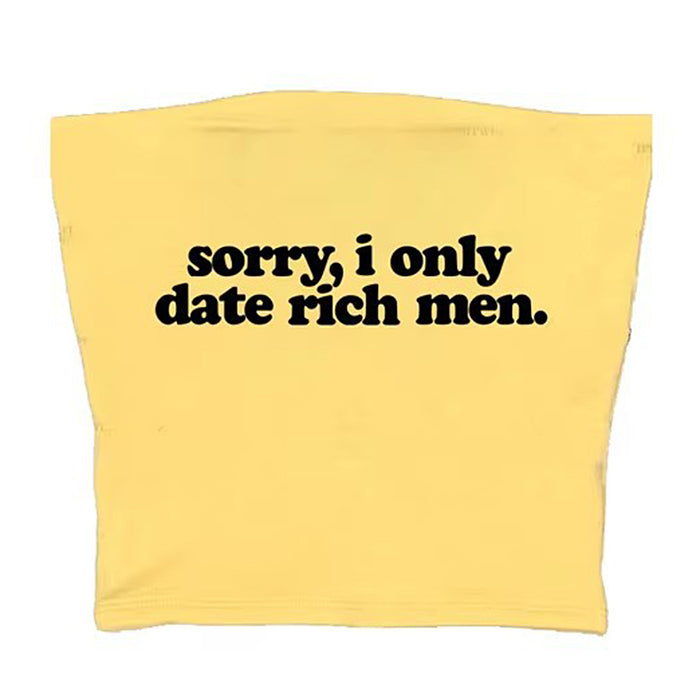 YELLOW Y2K TUBE TOP FOR RICH MEN STYLE