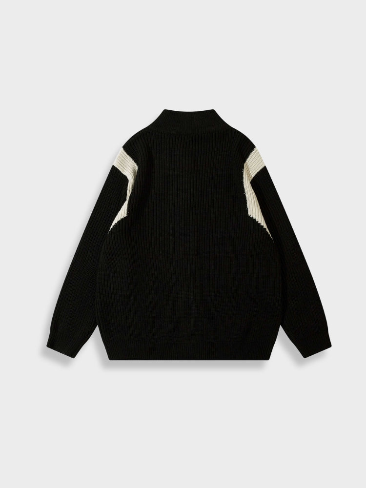 ZIP-UP KNIT SWEATER