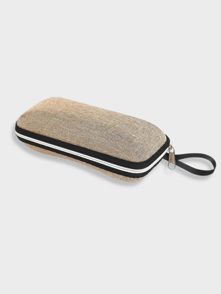 ZIPPERED GLASSES CASE WITH PROTECTION FOR READING GLASSES