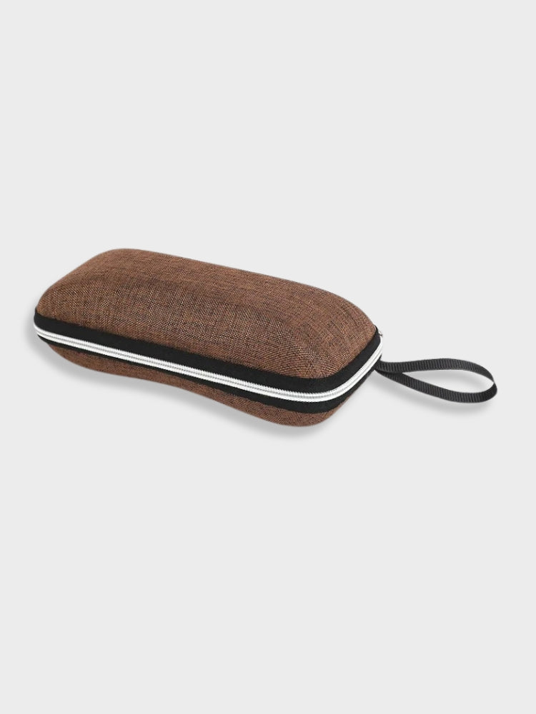 ZIPPERED GLASSES CASE WITH PROTECTION FOR READING GLASSES