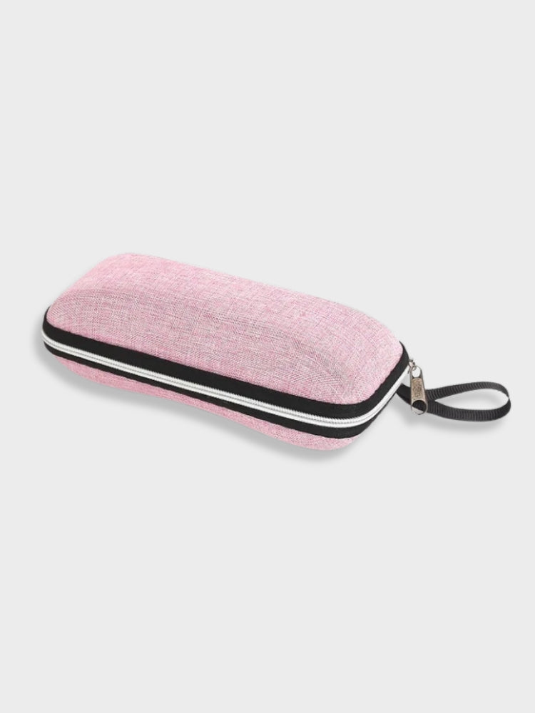 ZIPPERED GLASSES CASE WITH PROTECTION FOR READING GLASSES